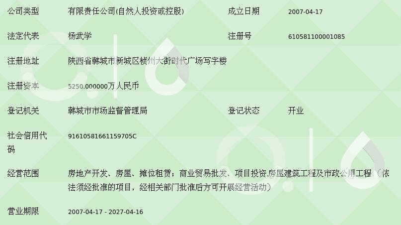 陜西民楊投資集團有限責任公司